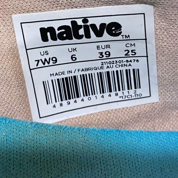 Native Women's Venice Print Slip Fashion Sneaker pink size 9 - Picture 7 of 7